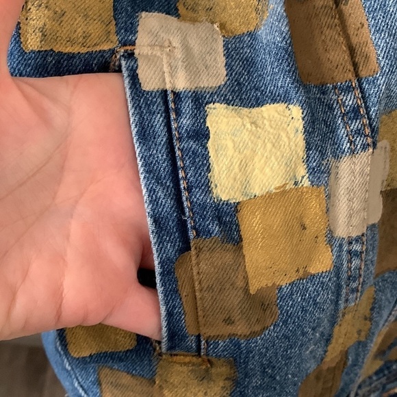 Love, Fire Long Distressed Ripped Denim Jean Jacket - Picture 12 of 16